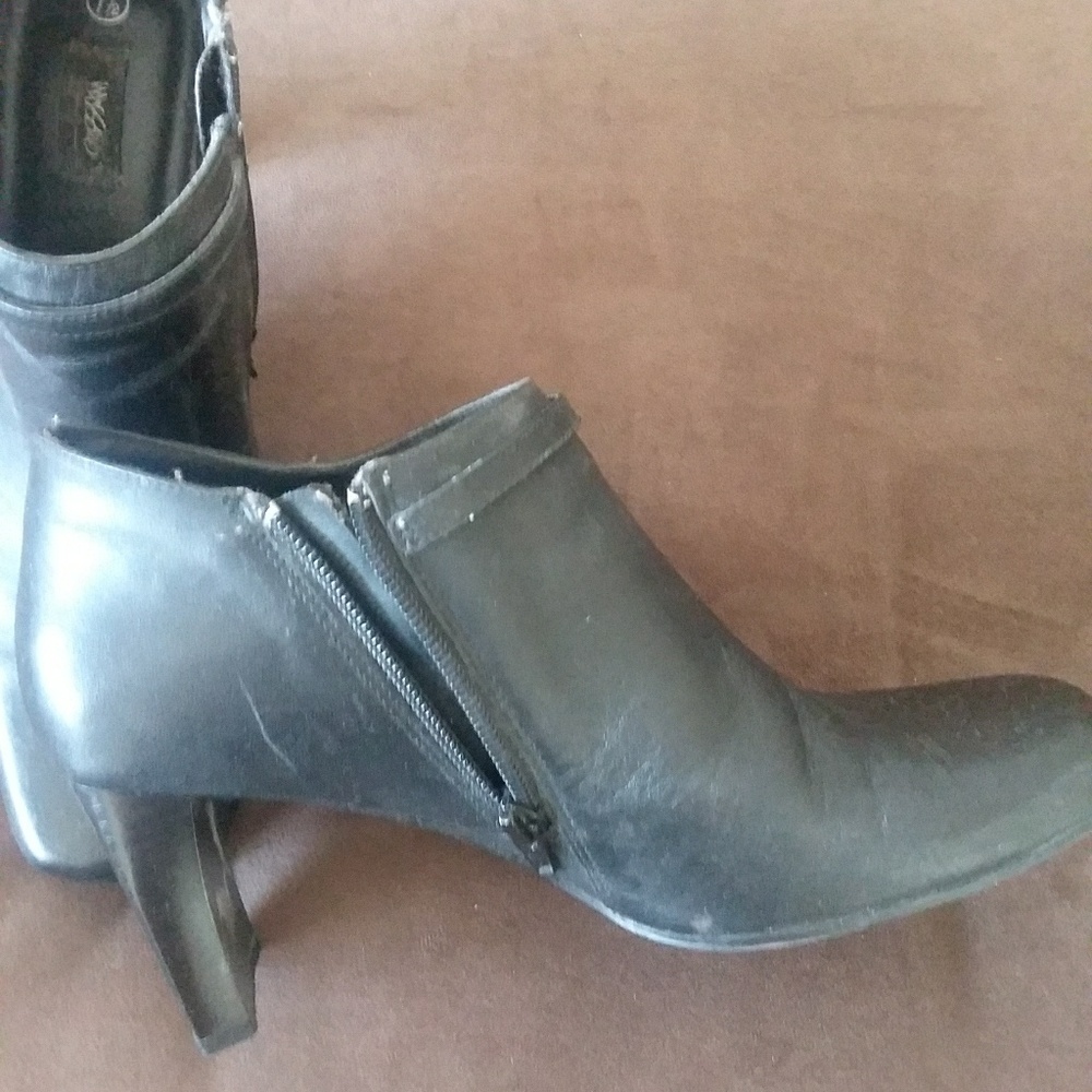 Black high heel boots